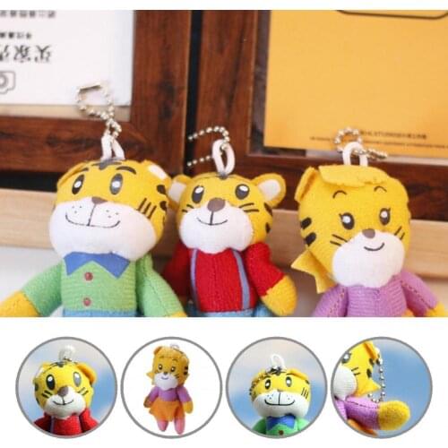 Attractive Elastic Tiger Plush Pendant Keychain Soft Key Pendant Premium for Decoration