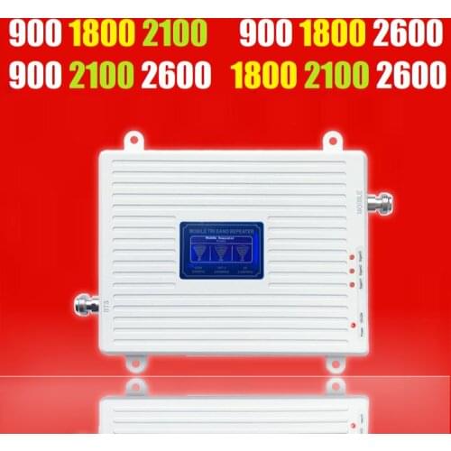 2600MHZ Band 7 Tri-Band Booster Cellular Signal Amplifier Repeater band 7 LTE + Bnad 3 Band 8 900 1800 Russia Spain UK France