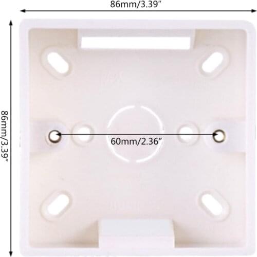 M17D 86X86 PVC Thickening Junction Box Wall Mount Cassette For Switch Socket Base Switch Bottom Box Electrical Box Accessories