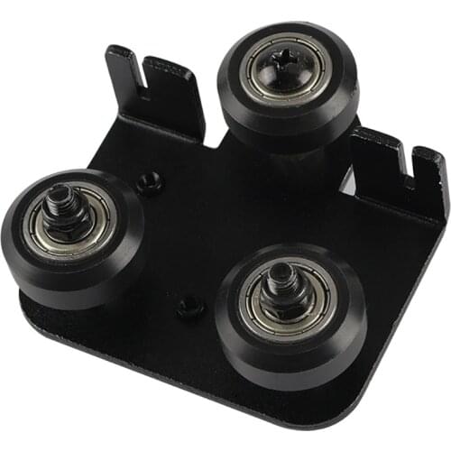 3D Extruder Back Support Plate with Pulley Extruding Backplate for Ender 3 Ender 3 Pro Cr-10 Cr-10S S4 S5 Series 3D Printers