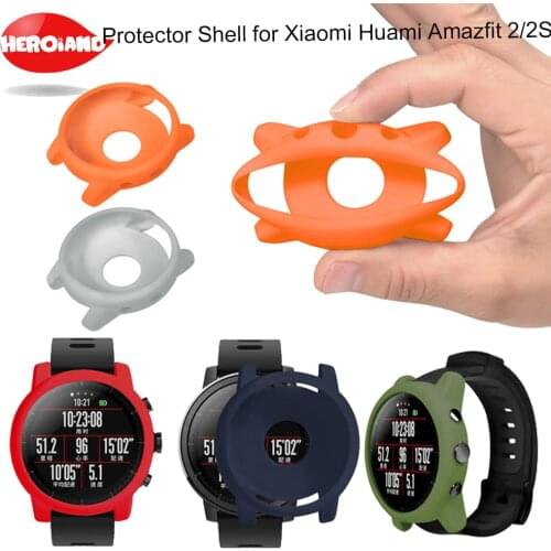 Protector Shell for Xiaomi Huami Amazfit 2/2S Stratos Full Frame Soft Silicone Protective Case for amazfit 2 stratos Watch Frame