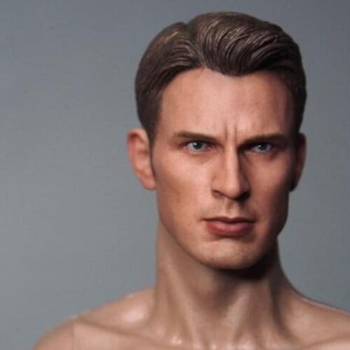 1/6 Scale Head Carving Chris Evans Steve Roger Head Suitable F Encapsulating Muscle Body F TBLeague Male Body