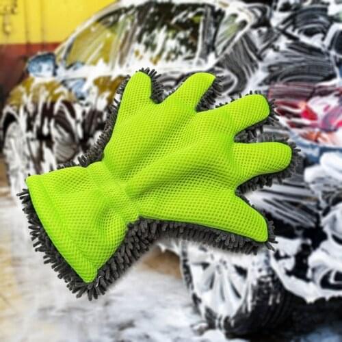 1Pcs Auto Care Detailing Home Cleaning Car Washing Gloves Microfiber Car Cleaning Window Wash Tool