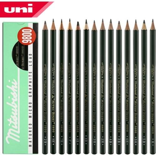 12 Pcs/Lot Mitsubishi Uni 9800 Drawing Pencils Multi-grayscale pencils Writing Supplies Office & School Supplies wholesale