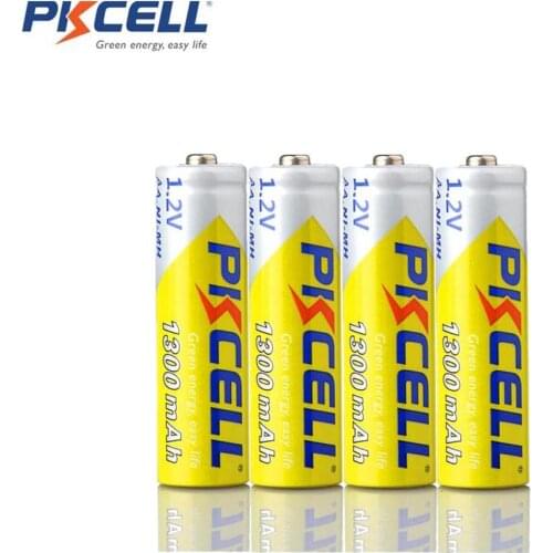 2/4PC X PKCELL 1.2V NIMH AA Rechargeable Battery NI-MH AA Battery 1300mAh 1.2 Volt 2A Batteries Batteria Batterias