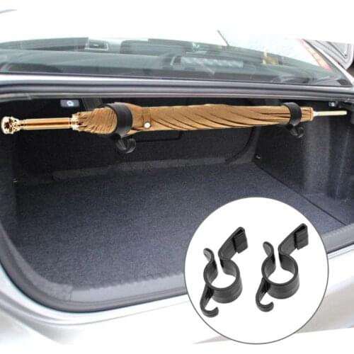 2Pcs/set Umbrella Holder Car Organizer Trunk Mounting Bracket Hanging Hooks for Umbrella Towel Car Interior Accessories Hanger