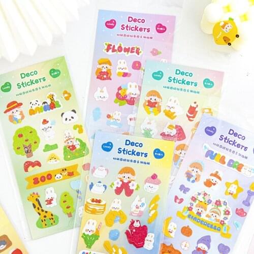 20sets Kawaii Stationery Stickers Blooming ins fresh DIY Craft Scrapbooking Album Junk Journal Happy Planner Diary Stickers