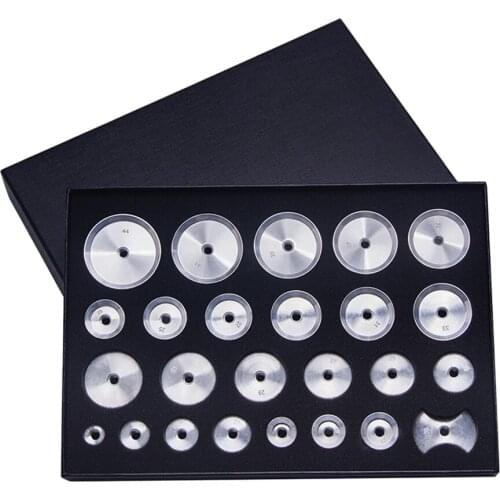 25x Aluminum Watch Back Case Cover Press Closer Dies Assorted 12-44mm