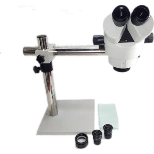 7X-45X Continuous Zoom Microscope With Stand Jewelry Repair Welding Tool