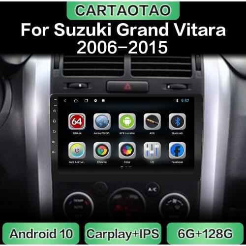 Android 10 car radio GPS navigation WiFi CarPlay multimedia player for Suzuki Grand Vitara 3 2006-2015 DSP RDS IPS NO DVD 2din