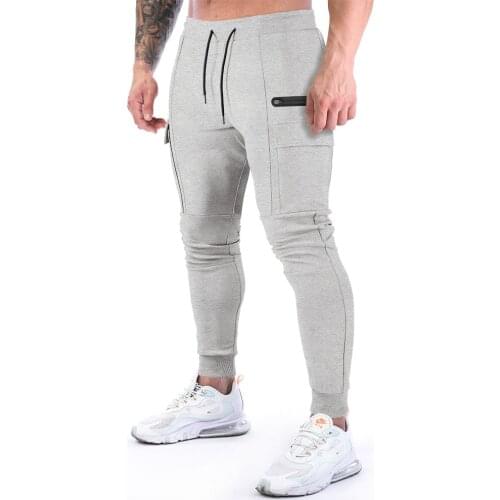 NEW Men Pants Fitness Sports Casual Elastic Pants men Bodybuilding Clothing Casual fashion Sweatpants Joggers Gym Workout Track