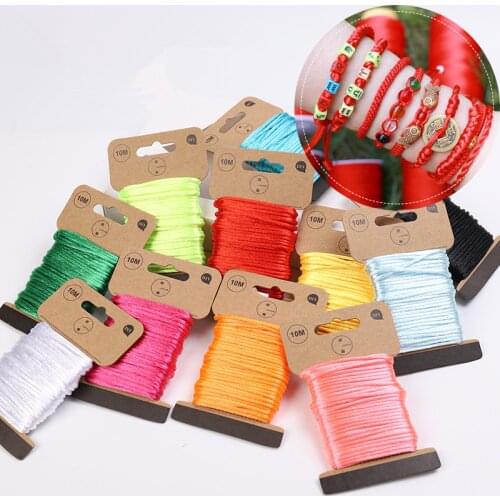 Colorful Nylon Cord Rope Chinese Knot Ropes 2.5mmx10m Braided Thread Diy Handmade Decor Line Jewelry Making Bracelet Material