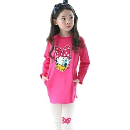BAHEMAMI Childrens Clothing Set Casual Cartoon Girls Clothes Long Sleeve Spring Autumn Kids Suits for 3 4 5 6 7 8 9 10 Year Girl