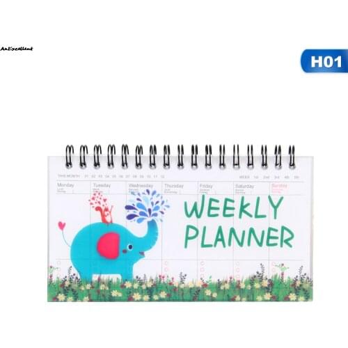 Monthly Table Planner Yearly Agenda Organizer For School Office Supplies Weekly Schedule Notebook Desktop Calendar Diary Book