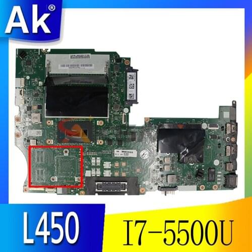 FRU 00HT696 AIVL1 NM-A351 Mainboard For Lenovo L450 Thinkpad L450 Laptop Motherboard With SR23W I7-5500U DDR3L 100% Fully Tested