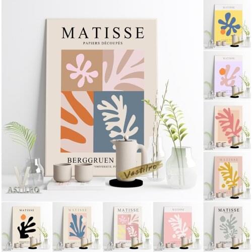 Henri Matisse Paper Cuts Exhibition Museum Poster Abstract Geometry Shape Wall Picture Mid Century Modern Apartment Home Decor