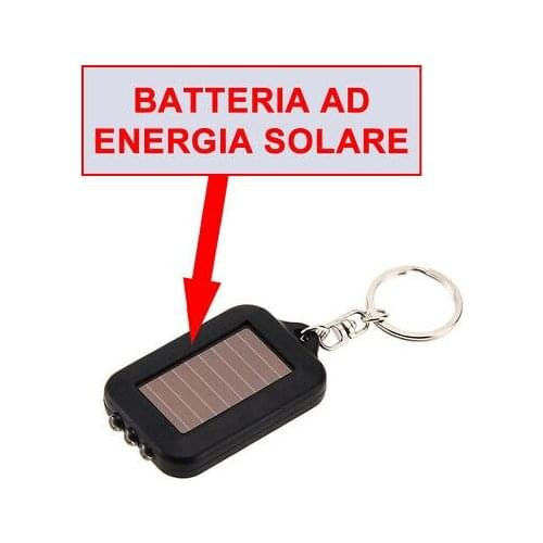 LED solar flashing key ring IDEA gift GADGETS plastic black ko 99 S0303 sent from Italy