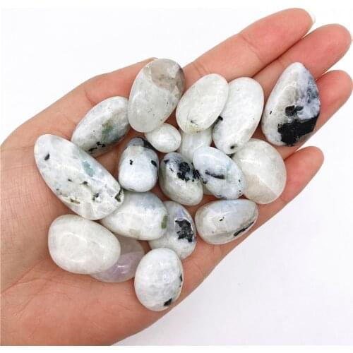 Beautiful 50g Natural Rare White Moonstone Tumbled Stone Crystal Rockstone Reiki Healing Specimen Natural Quartz Crystals