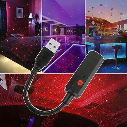Music Projector Night Light USB Starry Sky Atmosphere Light Voice Control Music Red Color Flashing Star Projection Hose Lights