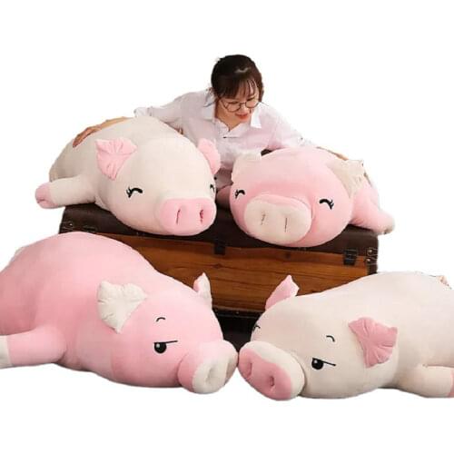 Soft Lolita Pink Sleeping Lamb Plush Toy Stuffed Sheeps Cuddly Doll Cloud Adorable Soft Animal Toy for Girl Birthday Nap Pillow