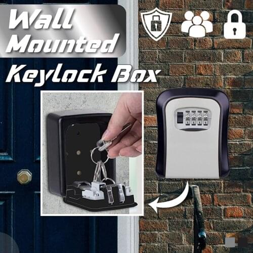 Newly Key Storage Lock Box Safe Security Storage Combination Wall Mount Lock Box for Outside Garage