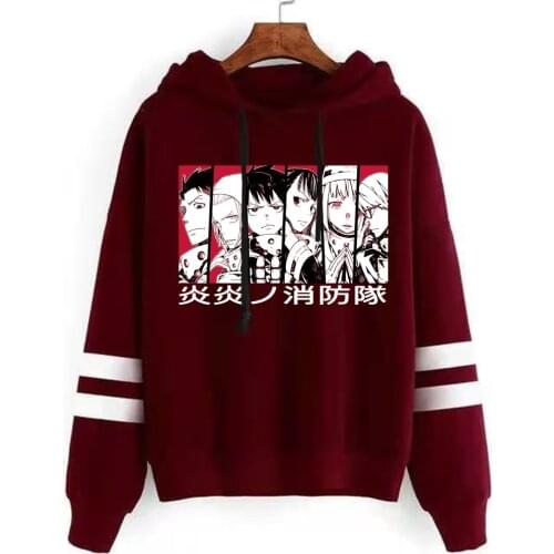 Fire Force Hoodies Loose Tops Casual Hoodie Women Men Sweatshirts Male
