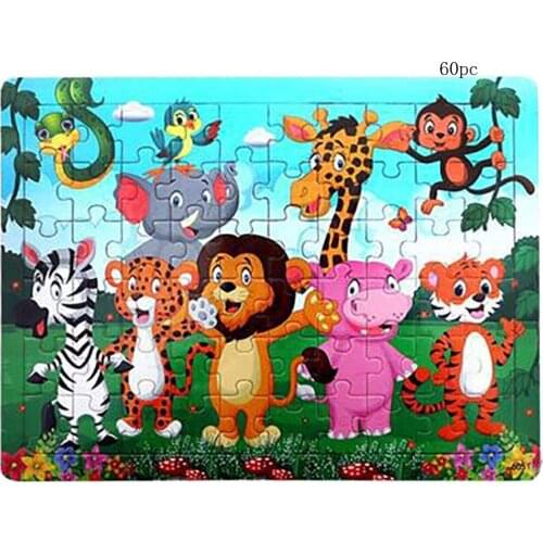 Parenting Puzzle 60 Wooden Cartoon Anime Puzzles Development Of Intelligence For Children Puzzle Game Toys Kids Puzzle Toys
