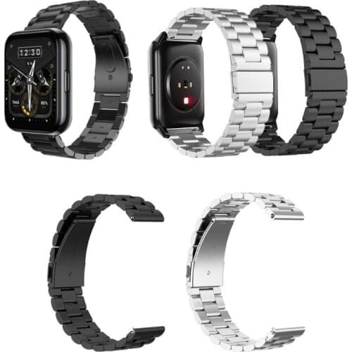 Stainless Steel Strap For Realme- Watch 2 S Pro Smart Band Metal Quick Release Bracelet For Realme- Watch Wristband