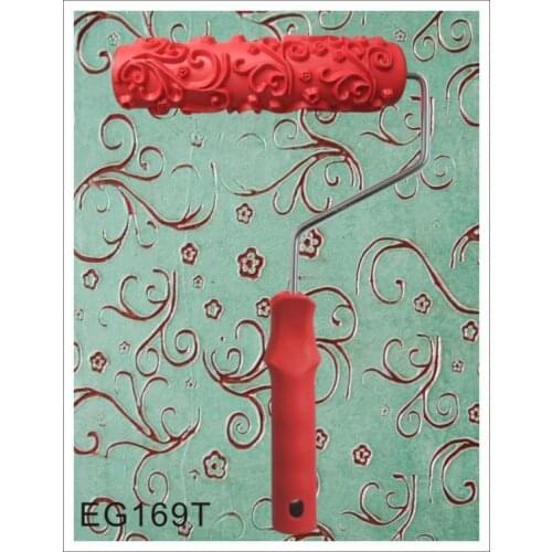 7" Rubber Roller Embossed Texture Pattern Paint Roller Home Decoration Paint Brush Background Wall Tool 7 Inch