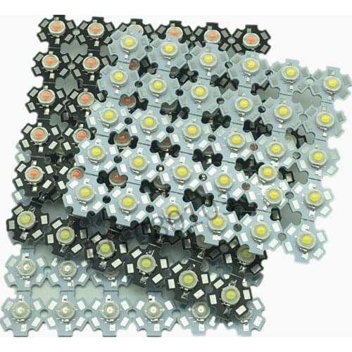 25pcs 3W Cree High Power LED Light-Emitting Diode LEDs Chip With Aluminum Star PCB Warm White Cold White Red Green Blue Yellow