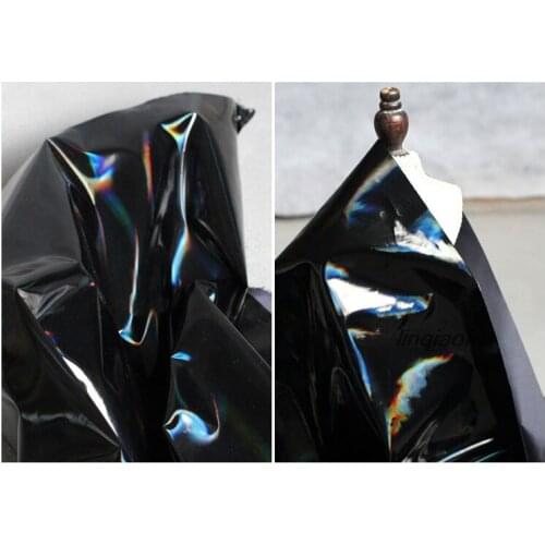 Reflective cool laser blue light down jacket soft waterproof cloth Reflective cloth creative laser clothing fabric