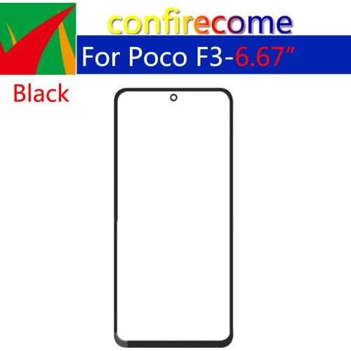 10Pcs\Lot For Xiaomi Poco F3 Touch Screen Panel Front Outer Glass Lens LCD Glass Replacement