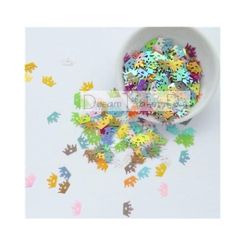 1000 pcs/lot (About 25gram) Sewing Accessories Crown AB Mix color Plating Sequins for Crafts Scrapbook & Sewing Diy Confetti