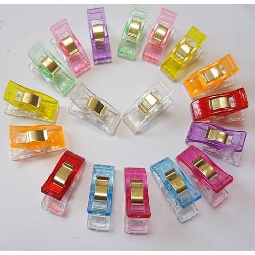 20pcs Multicolor Plastic Quilting Clips Fabric Clamps Patchwork Hemming Sewing Tools Sewing Crafts Accessories Pince Coutur
