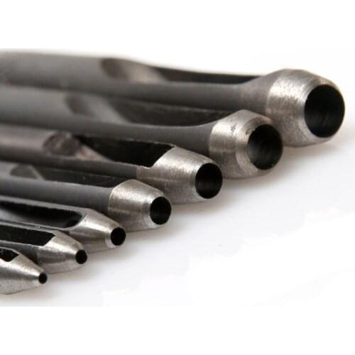 4-25mm Steel craft leather punch Round multi-size hole Puncher Belt Strap Waist Watch Band Plastic Wood Cutter tool