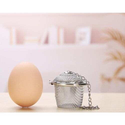 5 Size Steel Tea Strainer Infuser Kitchen Drinking Tea Locking Tea Herbal Spice Ball Ball Tools Mesh Tools Cooking K5F6