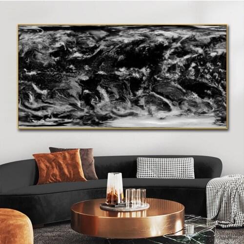 Abstract Landscape Black Dark Clouds Canvas Painting Posters and Print Modern Wall Art Pictures for Living Room Bedroom Aisle