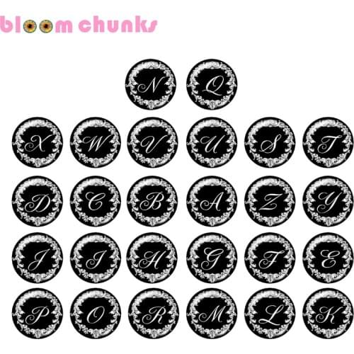 Alphabet 10pcs mixed 12mm/18mm/20mm/25mm Round photo glass cabochon demo flat back Making findings Z1078