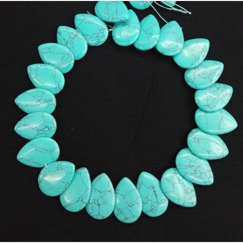 Free Shipping calaite stone water drop slice Beads Size 21*30*5mm For Jewelry Making Diy necklace 20pcs/lot