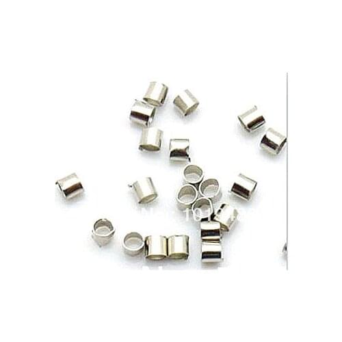 Free shipping !Chunky Shinny 10000pcs a lot 2MM Tube Crimp beads for Chunky Necklace Jewelry