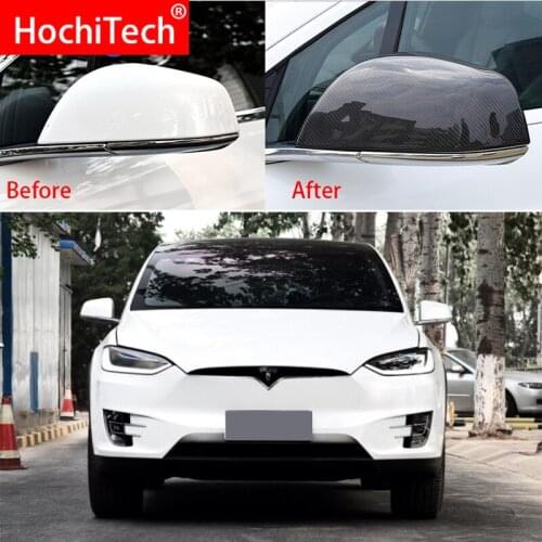 For Tesla Model x 100D 75D 90D p90D 2016 2017 2018 Carbon Fiber Side Mirror Case Rearview Mirror Cover