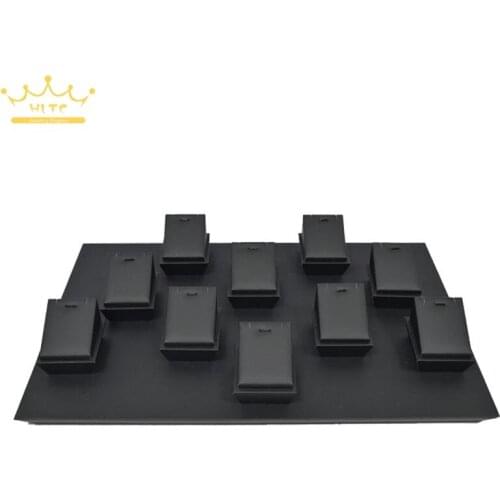 Black PU Leather Jewelry Display For Pendants Necklace holder Stand 55*36cm Jewelry Showcases