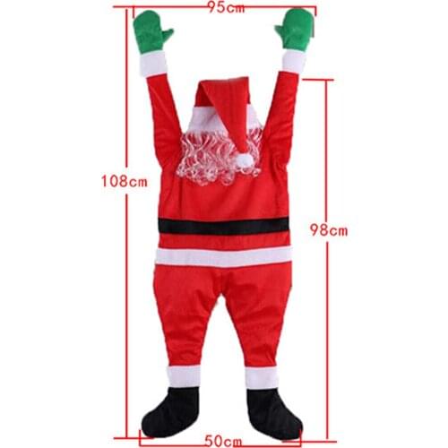 Santa Claus Decoration 108x50CM Santa Claus Christmas Ornaments for Hanging Ornament Indoor Outdoor Home Door Wall