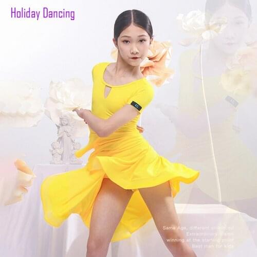2021 G3493 Lotus Design Kids Latin Dance Dress Girl Modern Dancing Performance Dress Belly Dancing Costume