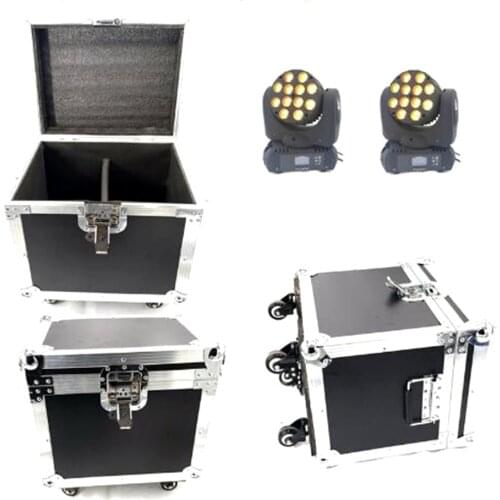 12x12W With Flight Case 2pcs/lot 150W LED Beam Moving Head Light dj equipment 12x12W RGBW(CMY) Quad