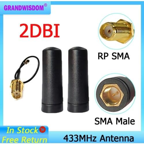 433 MHz Antenna 2.15dBi SMA Male Connector Mini Size 433MHz antena directional antenne for wireless Lorawan watermeter