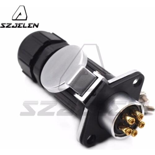 HP20 , 5pin panel mount plug and socket, Outdoor waterproof connector,circular connector cable gland