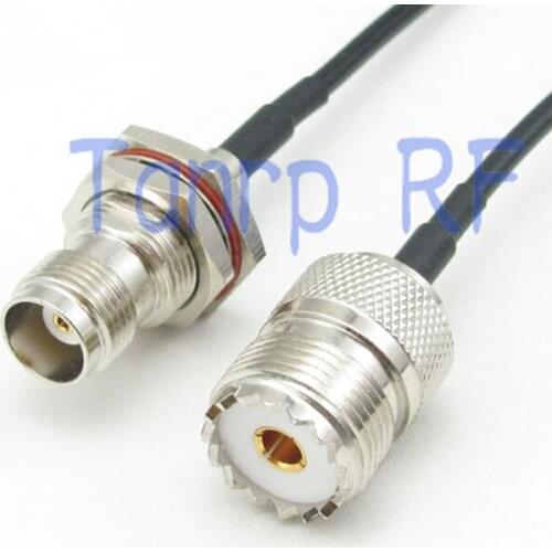 50CM Pigtail coaxial jumper cable RG174 extension cord 20in UHF female jack to TNC female jack RF connector adapter