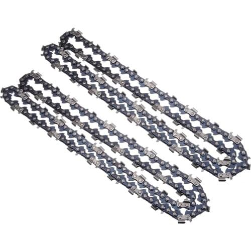 2set 20" Chainsaw Semi Chisel Chains Pitch 0.325 " 0.058 Gauge 76 Drive Links Wood Cutting Chainsaw Parts for Cutting Lumber