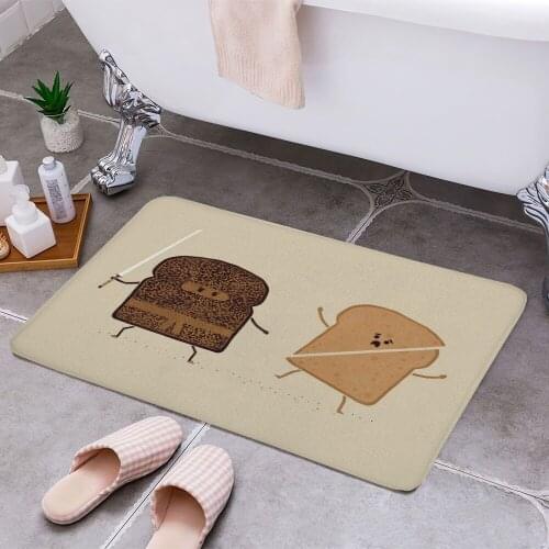 Sliced Bread 3D Print Doormats Rectangle Non-Slip DoorMat Bedroom Kitchen Entrance Print Door rugs Dropshipping